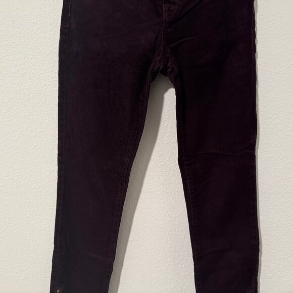 J BRAND Iselin Corduroy Skinny Zipper Jeans in Blackberry Sz 24 (25x28) EUC - Picture 4 of 12
